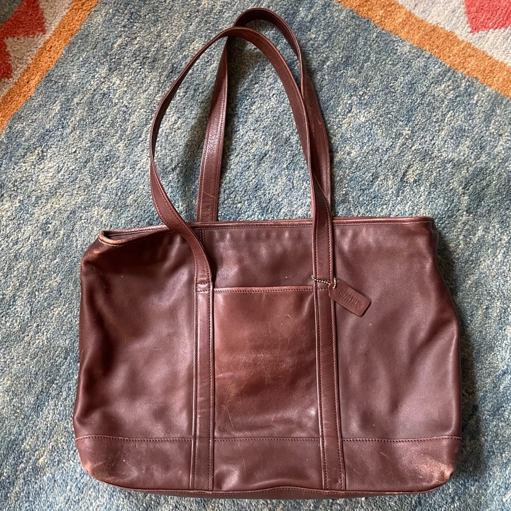 Coach Large Leather Tote Bag